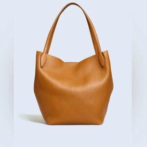 Madewell The Shopper Tote in Tan Soft Grain Leather